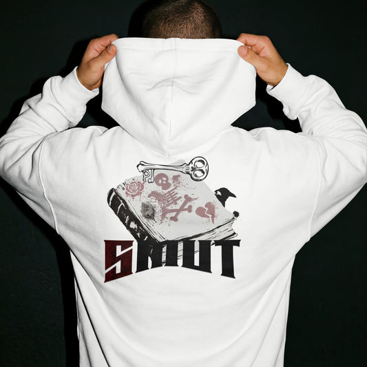 SMUT - Premium White Hoodie - The Book