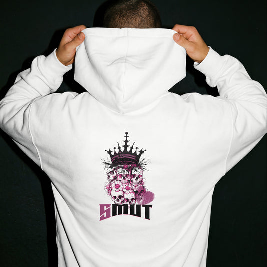 SMUT - Premium White Hoodie - Skulls group
