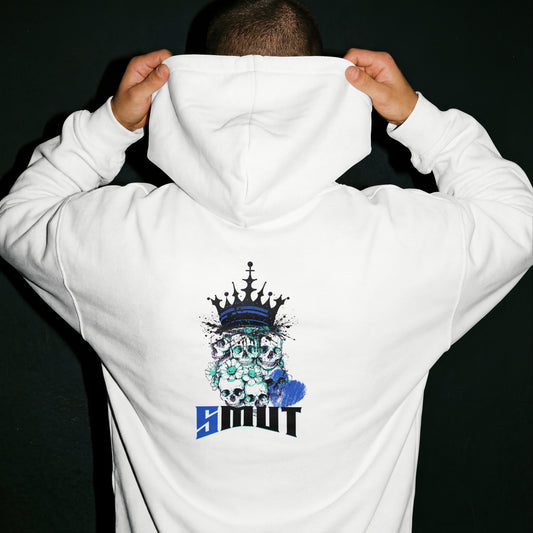 SMUT - Premium White Hoodie - Skulls group