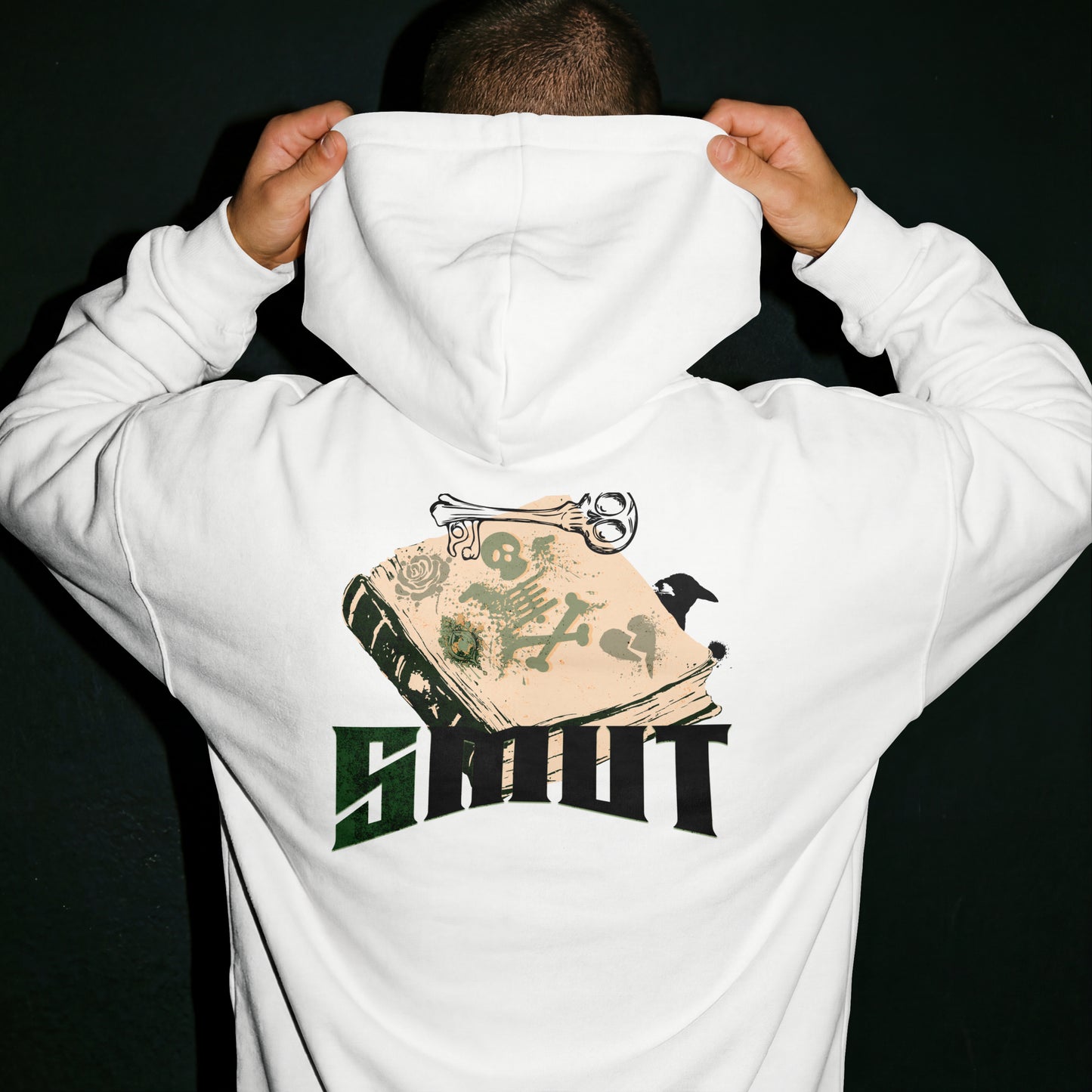 SMUT - Premium White Hoodie - The Book
