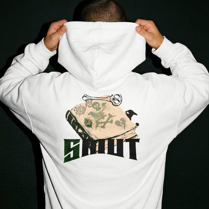 SMUT - Premium White Hoodie - The Book