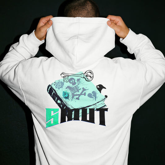 SMUT - Premium White Hoodie - The Book