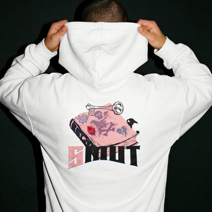 SMUT - Premium White Hoodie - The Book
