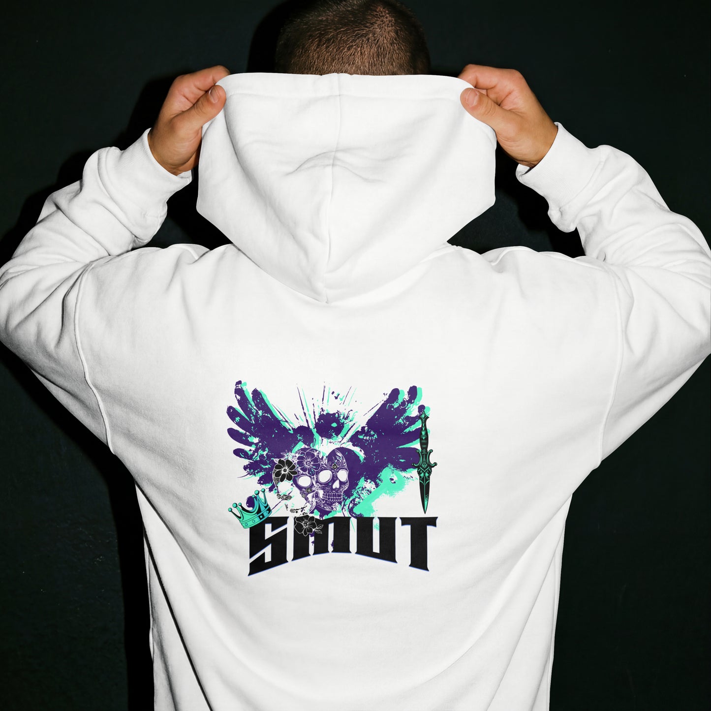 SMUT - Premium White Hoodie - My Heart