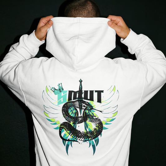 SMUT - Premium White Hoodie - Wings