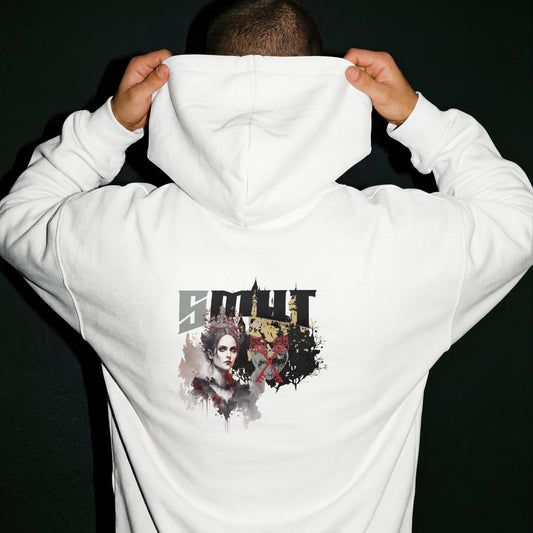 SMUT - Premium White Hoodie - The Queen